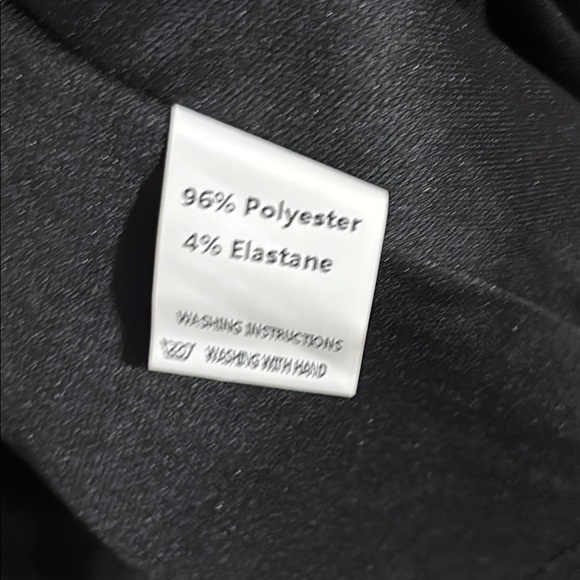 NWT Black Glitter Plissé Mini Dress V-Neck Long Sleeve Metallic Sparkle large - Picture 11 of 13